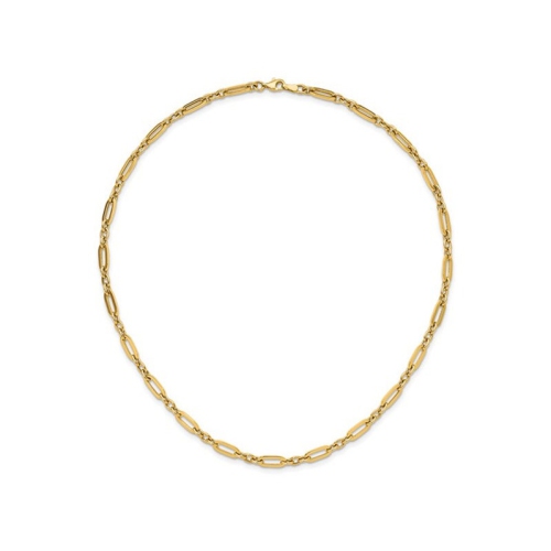 14K Yellow Gold Polished Fancy Link Necklace