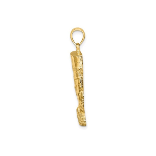 14K Yellow Gold Egyptian Nefertiti Charm Pendant