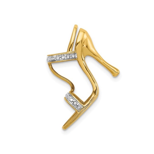 14K Yellow Gold High Heel Charm Pendant