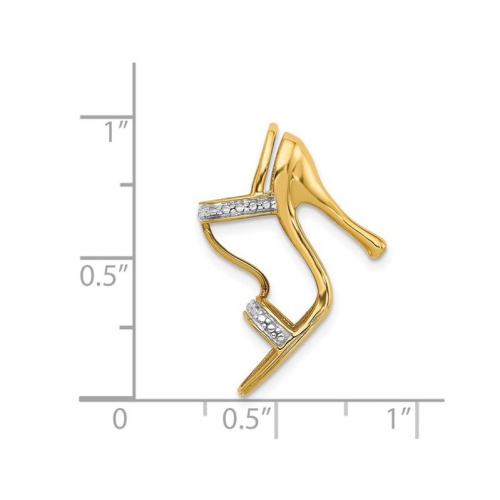 14K Yellow Gold High Heel Charm Pendant