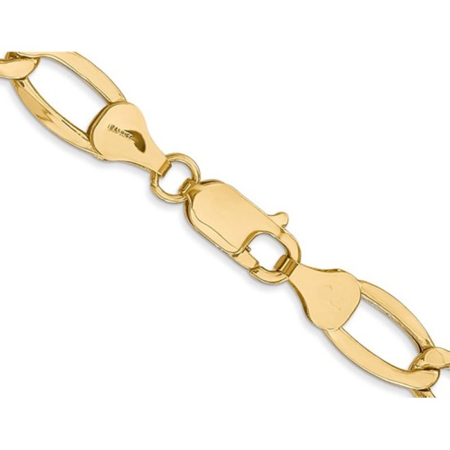 Figaro Chain Necklace in 14K Yellow Gold 24 Inches