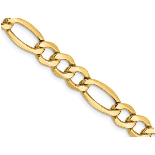 Figaro Chain Necklace in 14K Yellow Gold 24 Inches