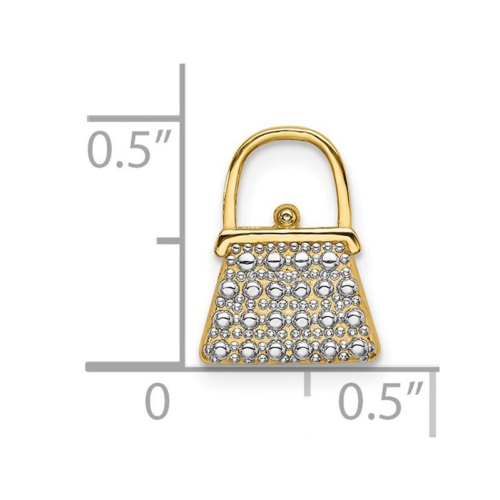 14K Yellow Gold Handbag Charm Pendant
