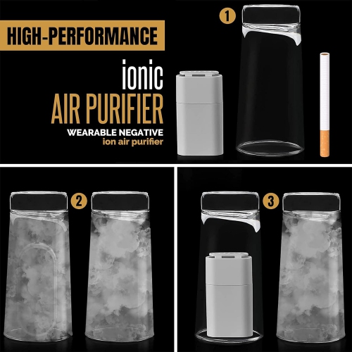 Portable Air Purifier Necklace - Rechargeable and Wearable Personal Air Device for Kids and Adults - Portable & Travel Size, Use at Home, Office,