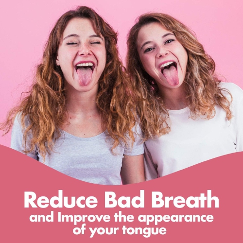 Tongue Scrapers - Pack of 2 - Stainless Steel Tongue Cleaners Brush for Help Getting Rid of Bad Breath & Bacteria - Food Scraper to Keeps Mouth &