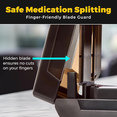 Pill Cutter for Small Pills - Multiple Splitter Pill Cutters for Small to Large Pills, Multi Tablet Split Cutter with Accurate Pill Alignment Cutter,