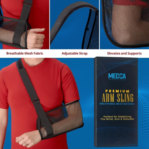 Bretelle d'épaule avec bras en mailles, antidémarreur épaule pour la douche, support réglable pour coude et autre blessure. Support en hauteur pour