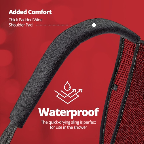 Bretelle d'épaule avec bras en mailles, antidémarreur épaule pour la douche, support réglable pour coude et autre blessure. Support en hauteur pour