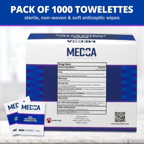 MEDca BZK Wipes Pack of 1000…