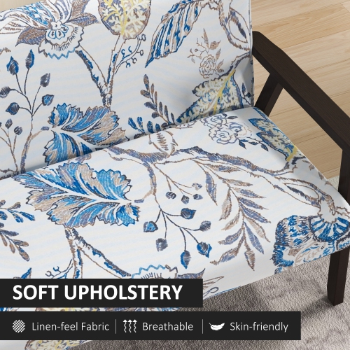 HOMCOM – Causeuse de 48 po pour chambre à coucher, mobilier de causeuse moderne, canapé à 2 places avec pattes en caoutchouc pour salon,