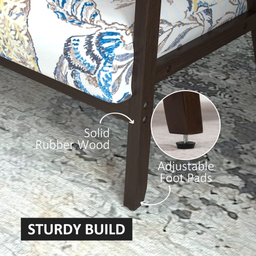 HOMCOM – Causeuse de 48 po pour chambre à coucher, mobilier de causeuse moderne, canapé à 2 places avec pattes en caoutchouc pour salon,