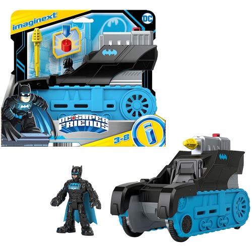 Fisher-Price Imaginext DC Super Friends Bat-Tech Tank, push-along vehicle with Batman figure