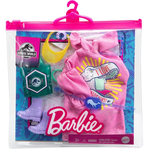 Barbie Fashions Storytelling Pack mode - Sweat à capuche rose avec dinosaure - inspiré par Brand Roxy