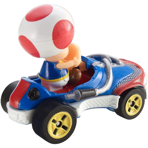 Hot Wheels GBG30 Mario Kart 1:64 Die-Cast Toad with Sneeker Vehicle