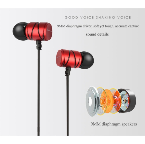 [2 Pack] Earphone In-Ear intelligent With Noise Canceling, 1.2m