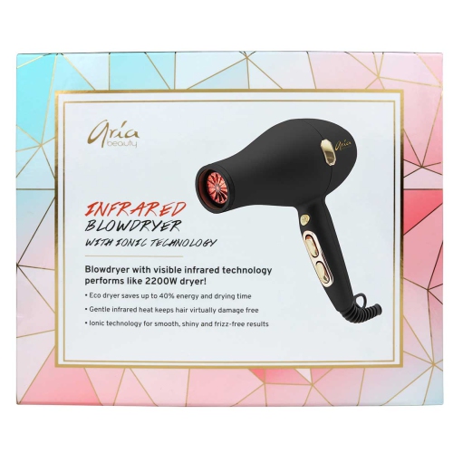 Aria Beauty - Ionic Infrared Dryer 1300w Black