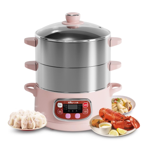 Image 1 of 6.. Bear Electric Food Steamer for Cooking, 2Tier 8L, 1200W