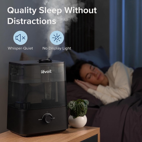 LEVOIT Humidifier for Bedroom Large Room, 6L Top Fill Cool Mist Humidifiers Plants, Baby, Lasts Up to 60h, Easy Use and Clean, Quiet Operation,