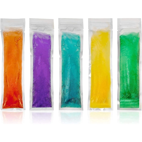 Popsicle Bags with Funnel - 125 Pcs Disposable Otter Freeze Pop Molds, Zip Sealed Popsicle Pouches Bags for Diy Frozen Treats - Create Healthy