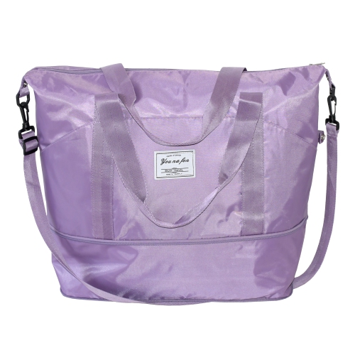 NICCI Travel Weekender Duffel Expandable Bag, Light Purple