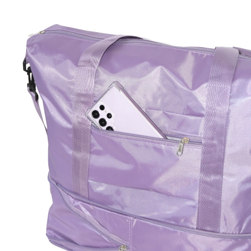 Sac de sport extensible Travel Weekender de NICCI, violet pâle