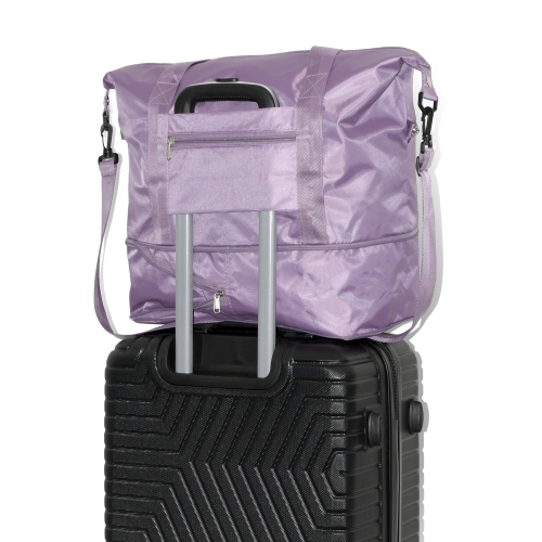 Sac de sport extensible Travel Weekender de NICCI, violet pâle