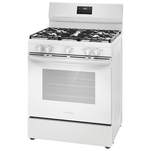 Frigidaire 30" 5.1 Cu. Ft. 5-Burner Freestanding Gas Range - White