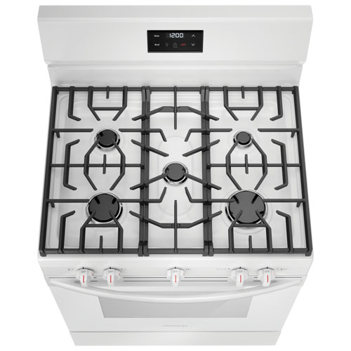 Frigidaire 30" 5.1 Cu. Ft. 5-Burner Freestanding Gas Range - White