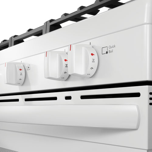 Frigidaire 30" 5.1 Cu. Ft. 5-Burner Freestanding Gas Range - White