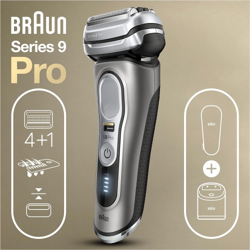 Braun Electric Razor for Men, Series 9 Pro 9465cc Wet & Dry Electric Foil Shaver with ProLift Beard Trimmer