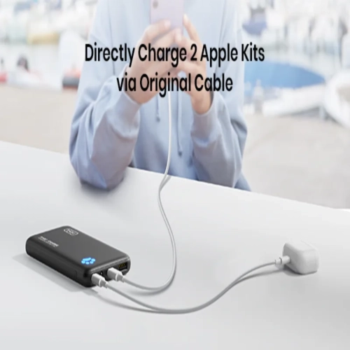 Gener Power Bank 10000mAh USB C | Slimmest Portable Charger with Triple 3A High-Speed Charge, Flashlight | iPhone 15 14 13 12 11 X, Samsung S22 S21,