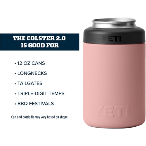 YETI Rambler 12 oz. Colster Can Insulator for Standard Size Cans, Sandstone Pink