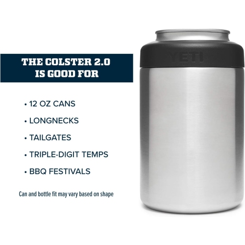 YETI Rambler 12 oz. Colster Can Insulator for Standard Size Cans, Stainless 1 Count