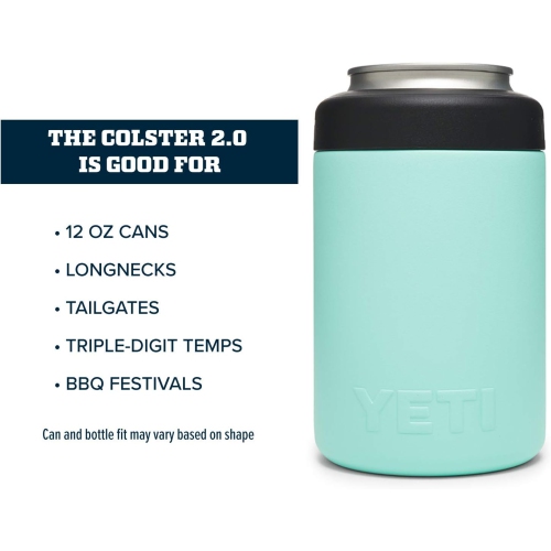 YÉTI Rambler 12 oz. Isolateur de canette Colster pour canettes de format standard, écume de mer