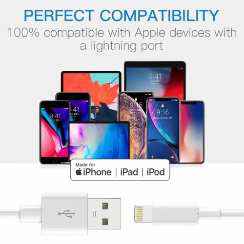 MFi Certified Lightning Cable - 3 Pack 3ft 6ft 10ft Long iPhone Charger Cord | Compatible with iPhone 14/13/12/11 Pro/XS Max/X/XR/8/7/6s/6 Plus/SE/5,