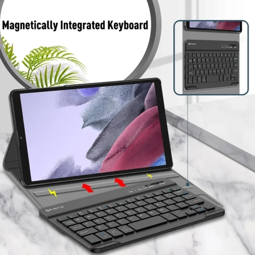 Samsung Galaxy Tab A7 Lite 8.7 inch 2021 Keyboard Case | Slim Lightweight Stand Cover with Detachable Wireless Bluetooth Keyboard - SM-T220/T225/T227