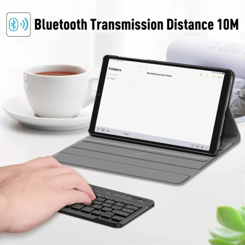 Samsung Galaxy Tab A7 Lite 8.7 inch 2021 Keyboard Case | Slim Lightweight Stand Cover with Detachable Wireless Bluetooth Keyboard - SM-T220/T225/T227