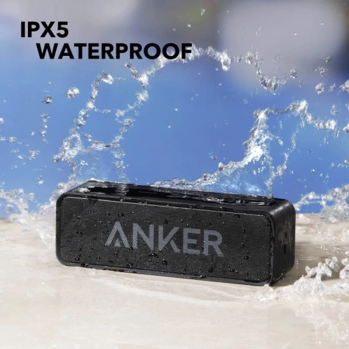 Anker Soundcore Bluetooth Speaker - Upgraded, IPX5 Waterproof, Stereo  Sound, 24H Playtime, Portable Wireless Speaker for iPhone, Samsung, and More