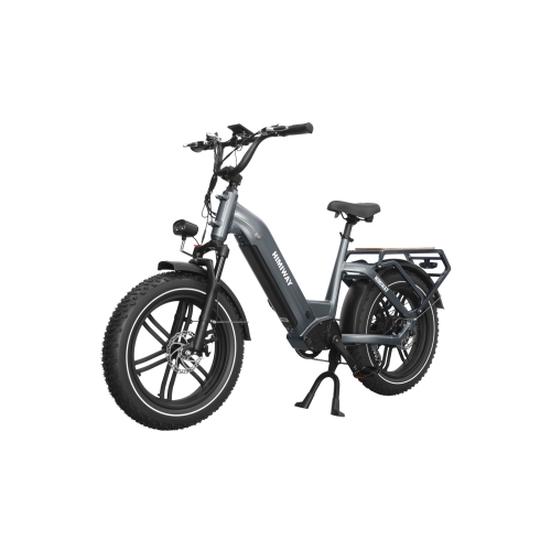 HIMIWAY  Big Dog 750W Electric Cargo Bike - Upgraded E-Bike for Adults, 80 Miles Long Range, 25 Mph Speed In Grey