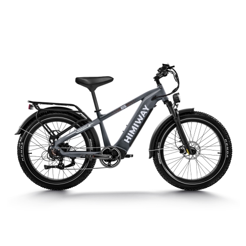 Himiway Zebra 750W Electric Bike Series - 80Mi Long Range Mountain Ebike, 26" x 4" Fat Tires, 25 MPH - Perfect for Adults, Grey