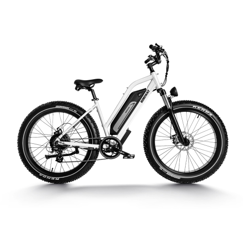 HIMIWAY  Cruiser Step-Thru 750W Electric Bicycle - All-Terrain E-Bike for Adults, Up to 50 Miles/80Km Battery Range In White