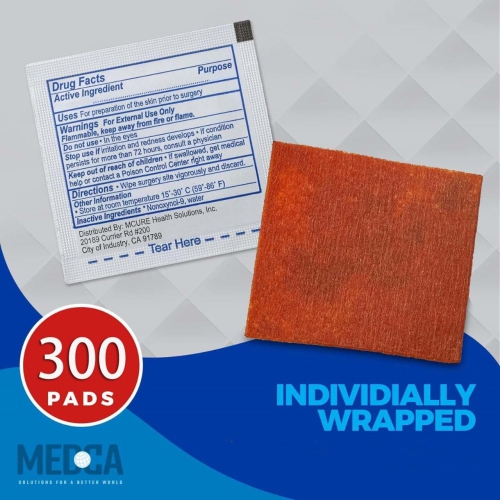 Iodine Prep Pads - Iodine Prep Solution Pads, 10% Povidone Iodine Swabs for Individual Disposable Cotton First Aid