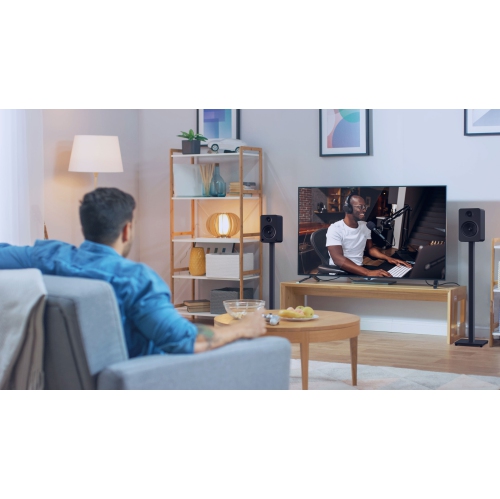 Kanto ST34 34" Universal Bookshelf Speaker Floor Stand - Black, Pair