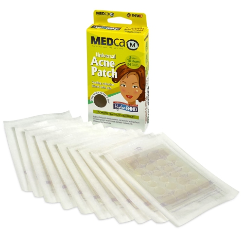 MEDCA  Acne Pimple Master Patch Absorbing Cover 24 Count Three Sizes 10 Sheets