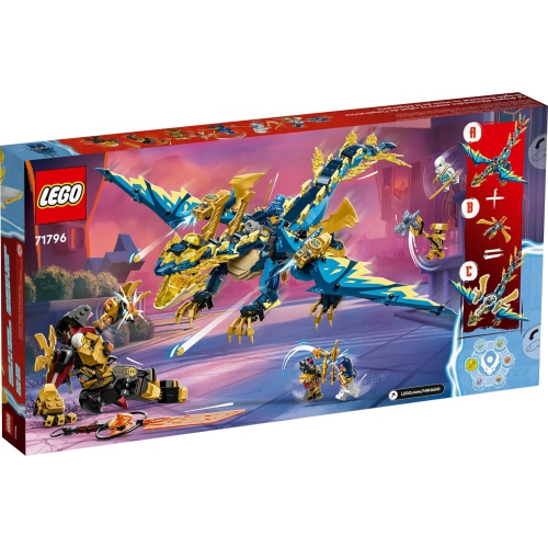 LEGO NINJAGO Elemental Dragon vs. The Empress Mech 71796 Building Toy Set, Features a Dragon, Mech, Ninja Flyer and 6 Minifigures, Gift for Boys and