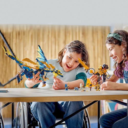LEGO NINJAGO Elemental Dragon vs. The Empress Mech 71796 Building Toy Set, Features a Dragon, Mech, Ninja Flyer and 6 Minifigures, Gift for Boys and