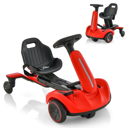 Image 1 de 10.. Le kart électrique Ride On Drift car pour enfants 6&nbsp;V de Costway avec rotation à 360°