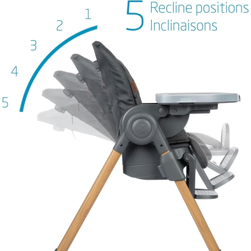 Chaise haute Minla de Maxi Cosi - Graphite classique