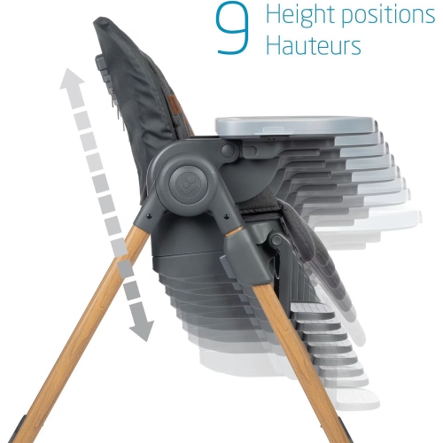 Chaise haute Minla de Maxi Cosi - Graphite classique