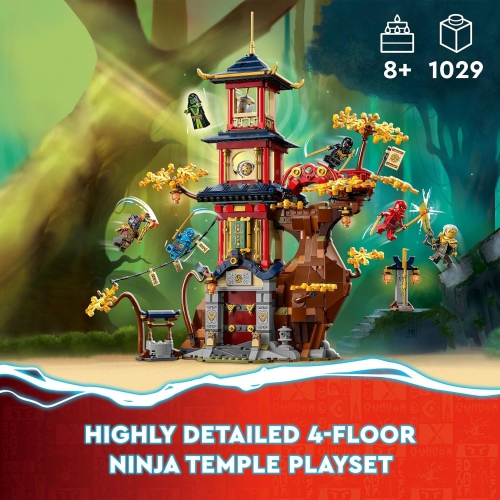 LEGO NINJAGO Temple of The Dragon Energy Cores Building Toy with NINJAGO Temple, 6 Minifigures Including Cole, Kai and NYA' Gift for Kids Ages 8+ Who